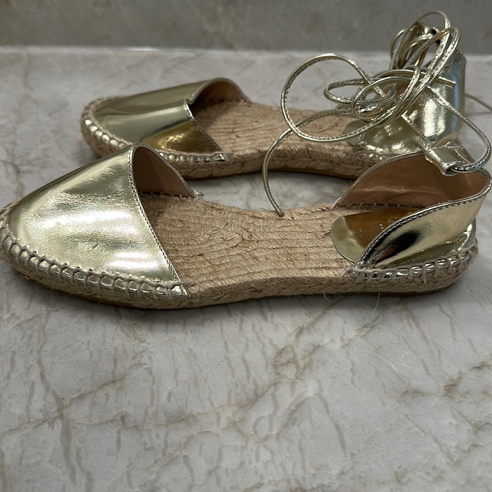 Metallic Gold Espadrilles by Frances Valentine Size 37/6
